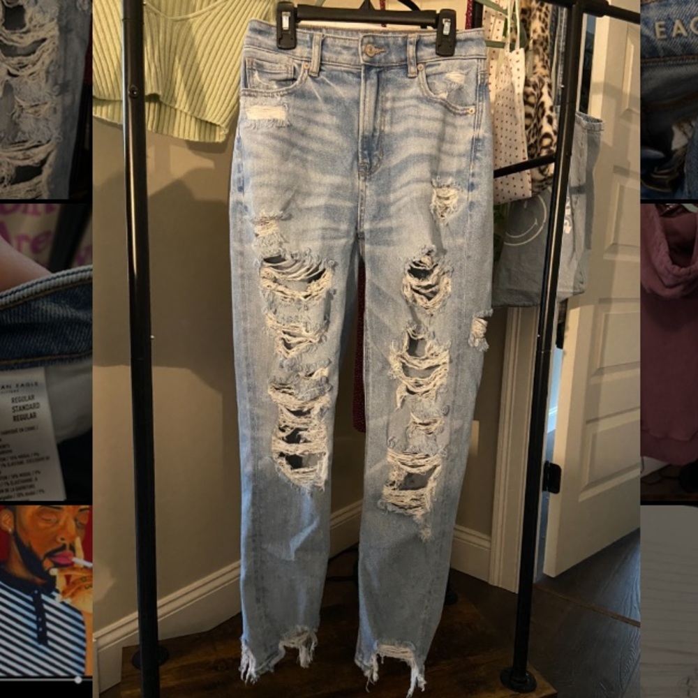 American eagle stretch mom jeans